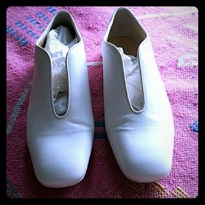 Stella McCartney white vegan leather slip-ons